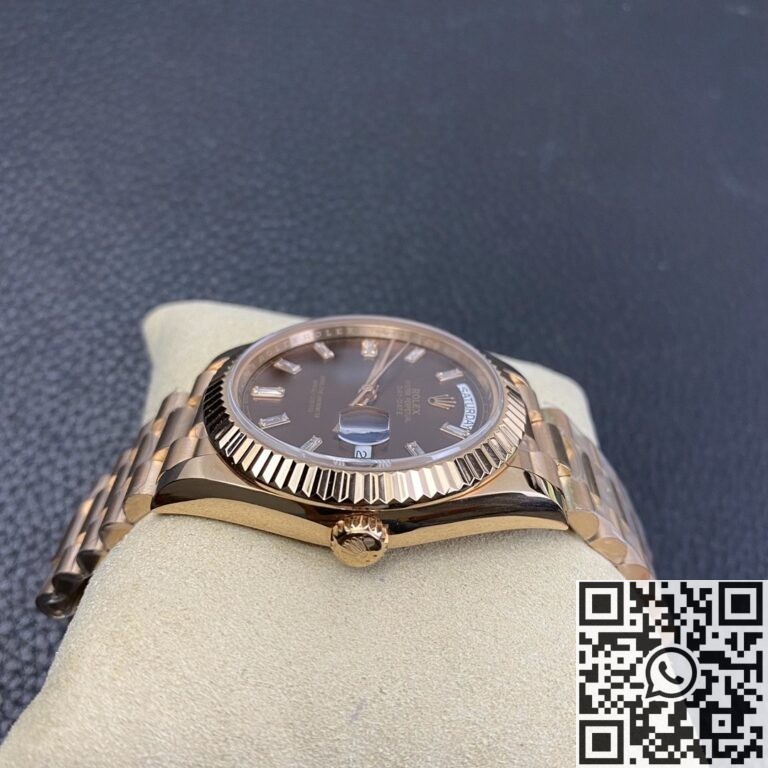 Replica Iced Out Rolex - Day Date Rose Gold Diamond BP Factory