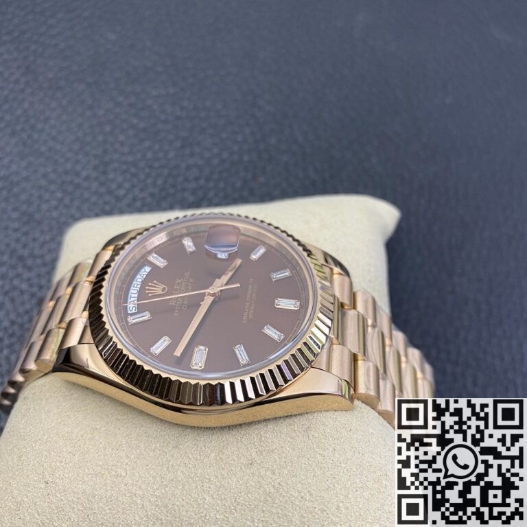 Replica Iced Out Rolex - Day Date Rose Gold Diamond BP Factory