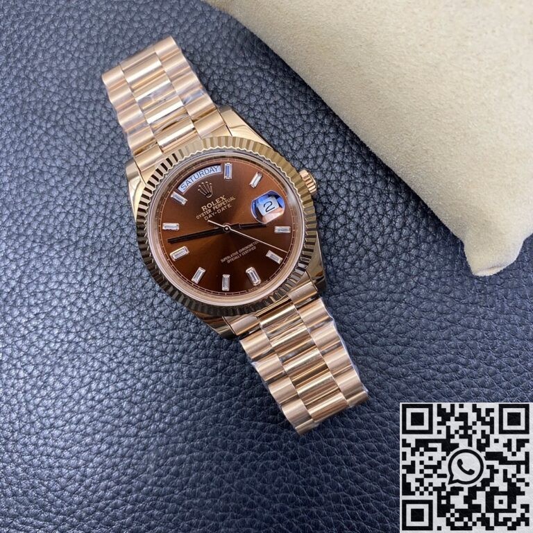 Replica Iced Out Rolex - Day Date Rose Gold Diamond BP Factory