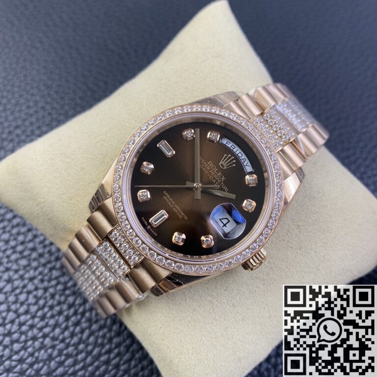 EW Factory Replica Rolex Day Date M218345RBR-0041 Rose Gold Watches