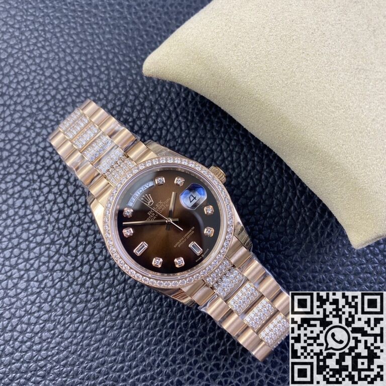 EW Factory Replica Rolex Day Date M218345RBR-0041 Rose Gold Watches