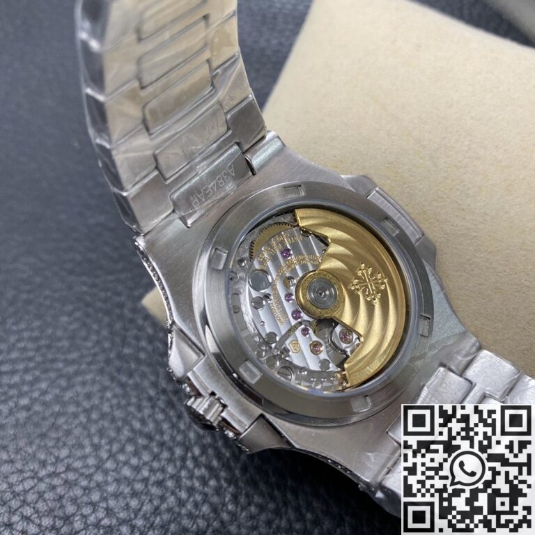 R8 Factory Fake Patek Philippe Nautilus 5711 Full Diamond Watch