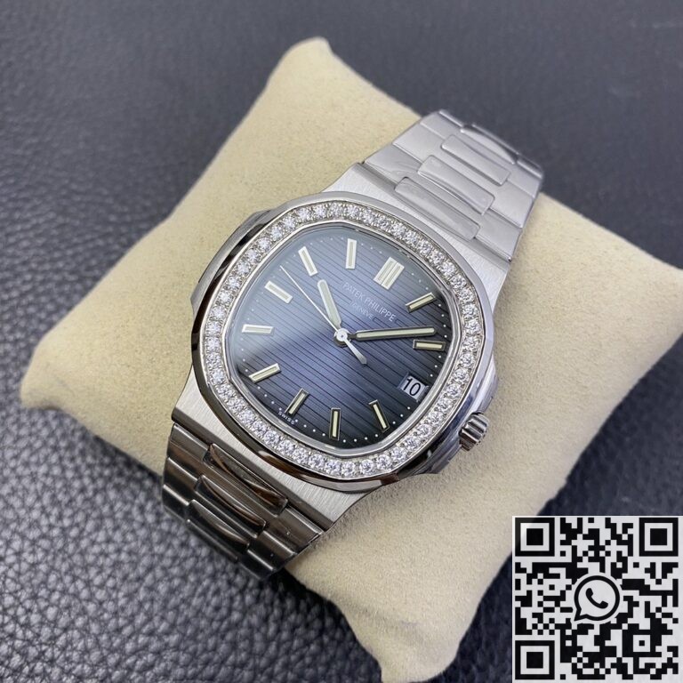 PPF Factory Fake Patek Philippe Nautilus 5711 Diamond Bezel Watches