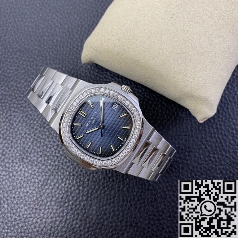 PPF Factory Fake Patek Philippe Nautilus 5711 Diamond Bezel Watches