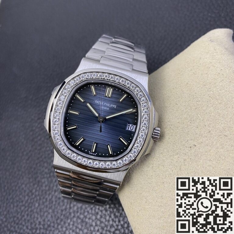 PPF Factory Fake Patek Philippe Nautilus 5711 Diamond Bezel Watches