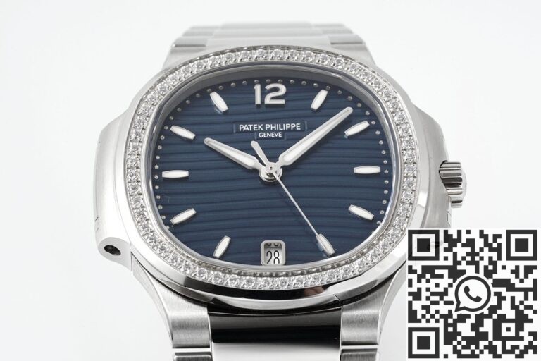 PPF Factory Replica Patek Philippe Nautilus 7118/1200A-001 Blue Dial Diamond Bezel