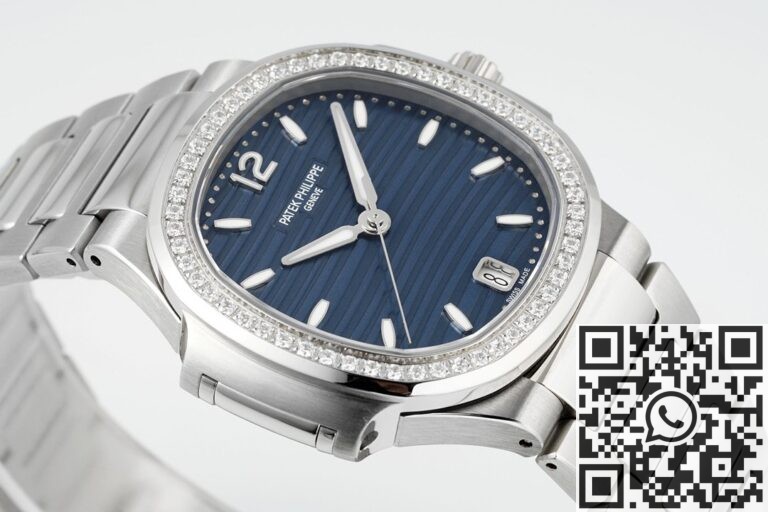 PPF Factory Replica Patek Philippe Nautilus 7118/1200A-001 Blue Dial Diamond Bezel