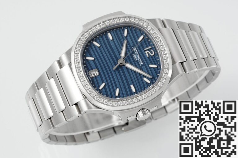 PPF Factory Replica Patek Philippe Nautilus 7118/1200A-001 Blue Dial Diamond Bezel