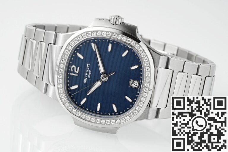 PPF Factory Replica Patek Philippe Nautilus 7118/1200A-001 Blue Dial Diamond Bezel