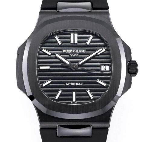 AET Custom Patek Philippe Nautilus Gradient Black Ceramic