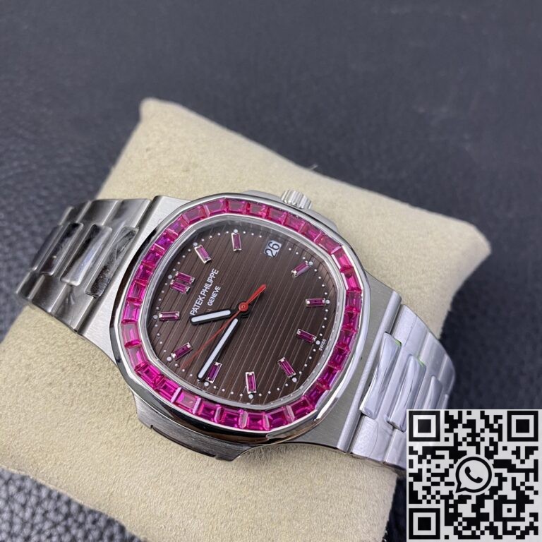 PPF Custom Patek Philippe Nautilus 5711 Red Diamond Gemstone Watch