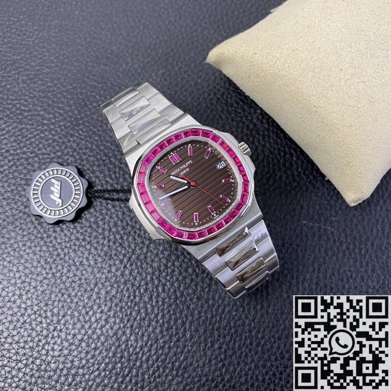 PPF Custom Patek Philippe Nautilus 5711 Red Diamond Gemstone Watch