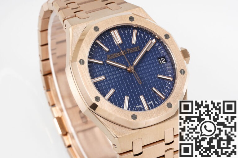 APS Factory Replica Audemars Piguet Royal Oak 15510OR.OO.1320OR.03 Rose Gold Blue Dial Watch