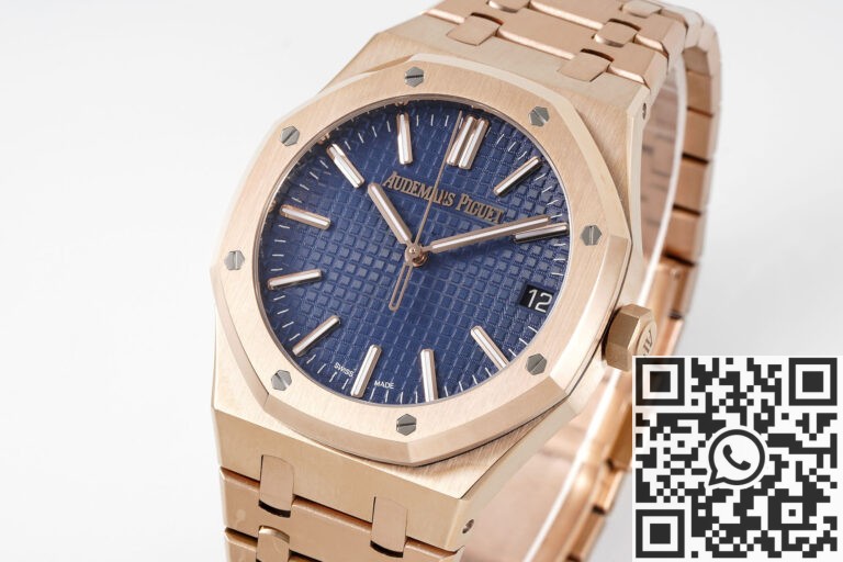 APS Factory Replica Audemars Piguet Royal Oak 15510OR.OO.1320OR.03 Rose Gold Blue Dial Watch