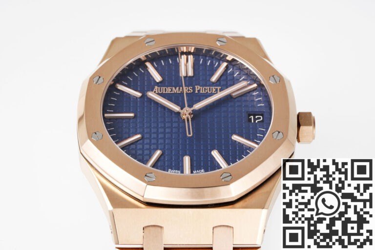 APS Factory Replica Audemars Piguet Royal Oak 15510OR.OO.1320OR.03 Rose Gold Blue Dial Watch