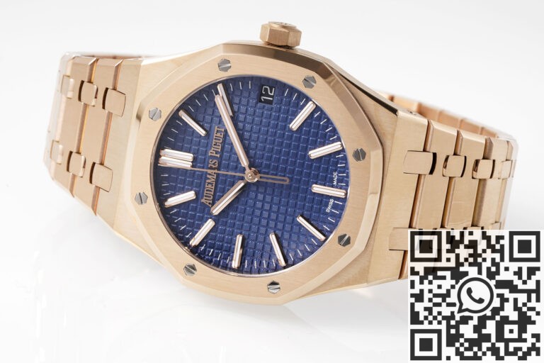 APS Factory Replica Audemars Piguet Royal Oak 15510OR.OO.1320OR.03 Rose Gold Blue Dial Watch