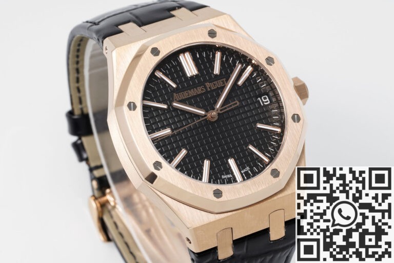 APS Factory Replica Audemars Piguet Royal Oak 15510OR.OO.D002CR.02 Rose Gold Black Dial Watch