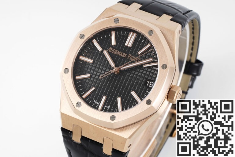 APS Factory Replica Audemars Piguet Royal Oak 15510OR.OO.D002CR.02 Rose Gold Black Dial Watch