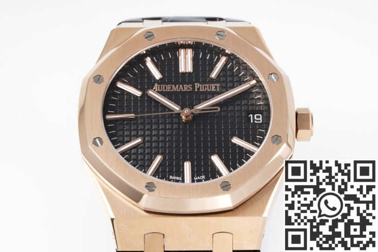 APS Factory Replica Audemars Piguet Royal Oak 15510OR.OO.D002CR.02 Rose Gold Black Dial Watch