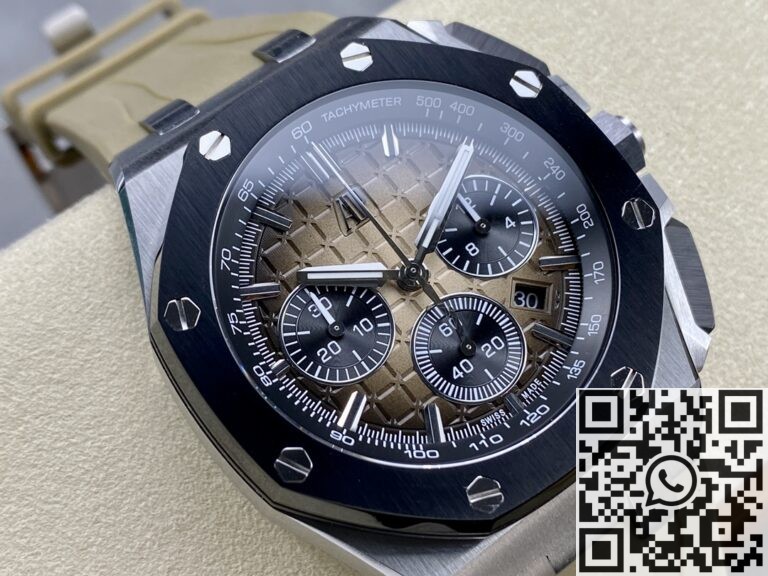 APF Factory Fake Audemars Piguet Royal Oak Offshore 26420SO.OO.A600CA.01 Light Brown Dial