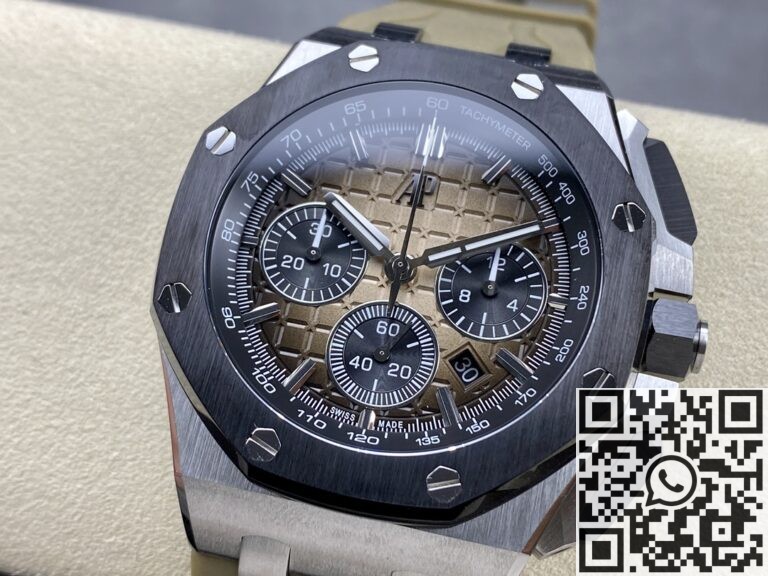 APF Factory Fake Audemars Piguet Royal Oak Offshore 26420SO.OO.A600CA.01 Light Brown Dial