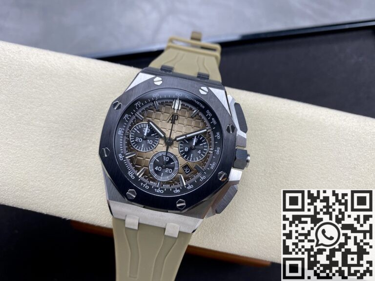 APF Factory Fake Audemars Piguet Royal Oak Offshore 26420SO.OO.A600CA.01 Light Brown Dial