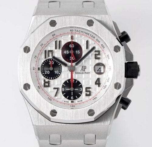 APF Factory Replica AP Royal Oak Offshore 26170ST.OO.1000ST.01 Silver Panda Plate