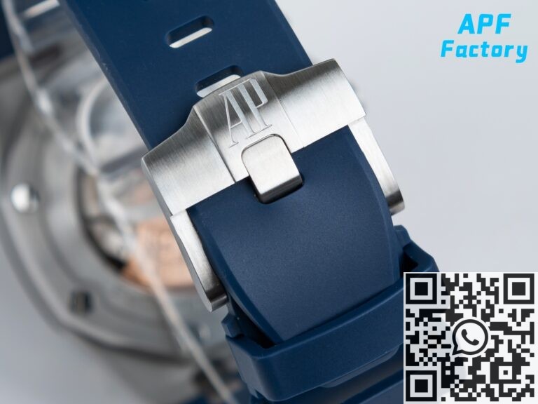 APF Factory Fake Audemars Piguet Royal Oak Offshore 26470ST.OO.A027CA.01 Blue Rubber Strap