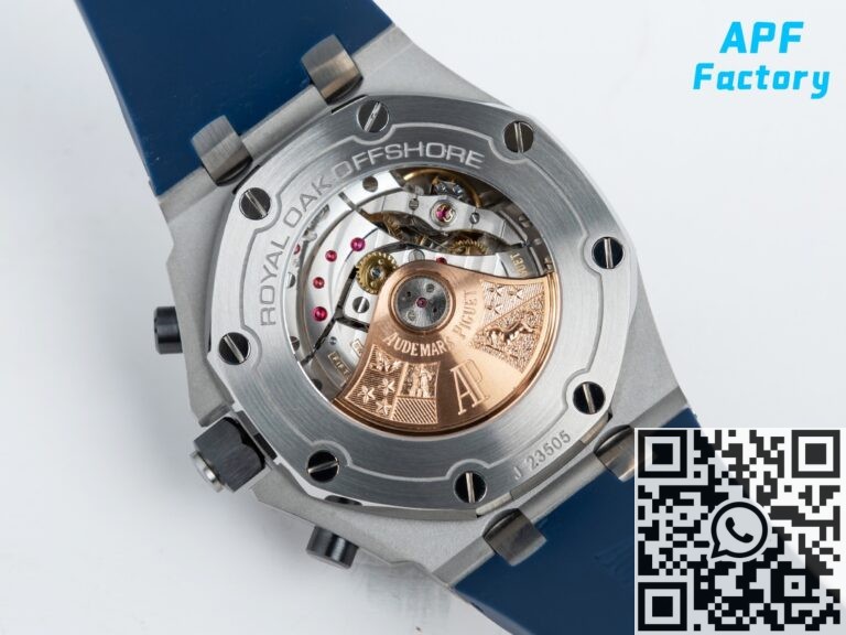 APF Factory Fake Audemars Piguet Royal Oak Offshore 26470ST.OO.A027CA.01 Blue Rubber Strap