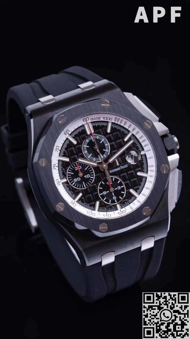 APF Factory Replica Audemars Piguet Royal Oak Offshore 26405CE.OO.A002CA.01 Dark Gray Panda Plate