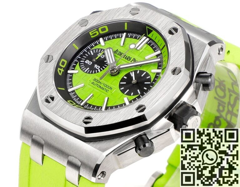 MS Factory Fake AP Royal Oak Offshore 26703ST.OO.A038CA.01 Yellow-green Panda Plate Watches