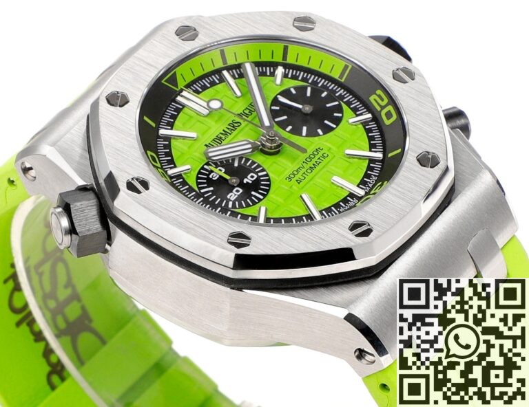 MS Factory Fake AP Royal Oak Offshore 26703ST.OO.A038CA.01 Yellow-green Panda Plate Watches