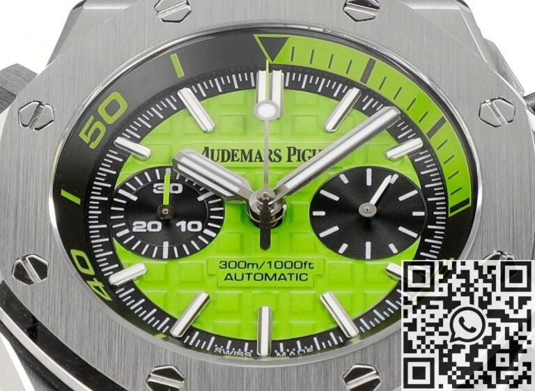 MS Factory Fake AP Royal Oak Offshore 26703ST.OO.A038CA.01 Yellow-green Panda Plate Watches