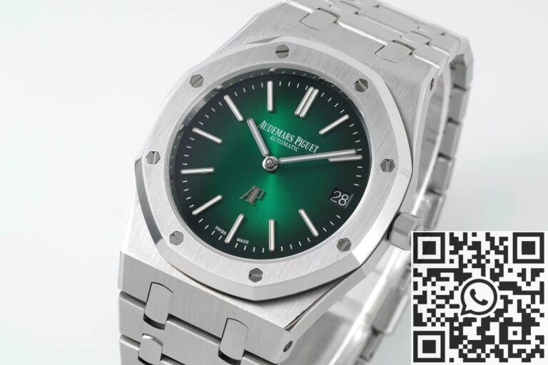 IP Factory Fake Audemars Piguet Royal Oak 15202PT.OO.1240PT.01 Green Dial