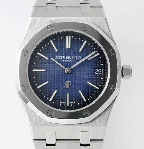 IP Factory Replica Audemars Piguet Royal Oak 15202IP.OO.1240IP.01 Smoked Blue Dial