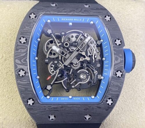 KU Factory Fake Richard Mille RM055 Blue Dial Watches