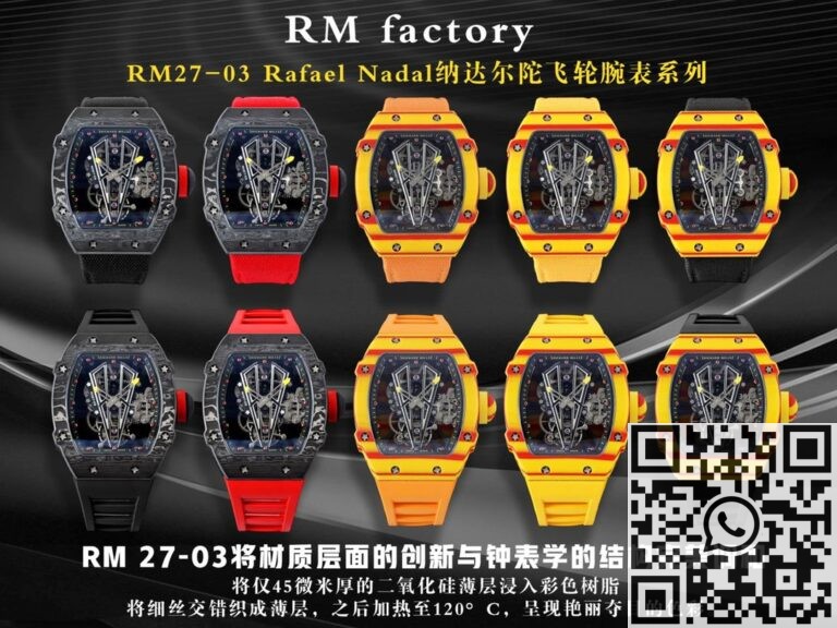 RM Factory Replica Richard Mille RM27-03 Tourbillon Orange Nylon Strap