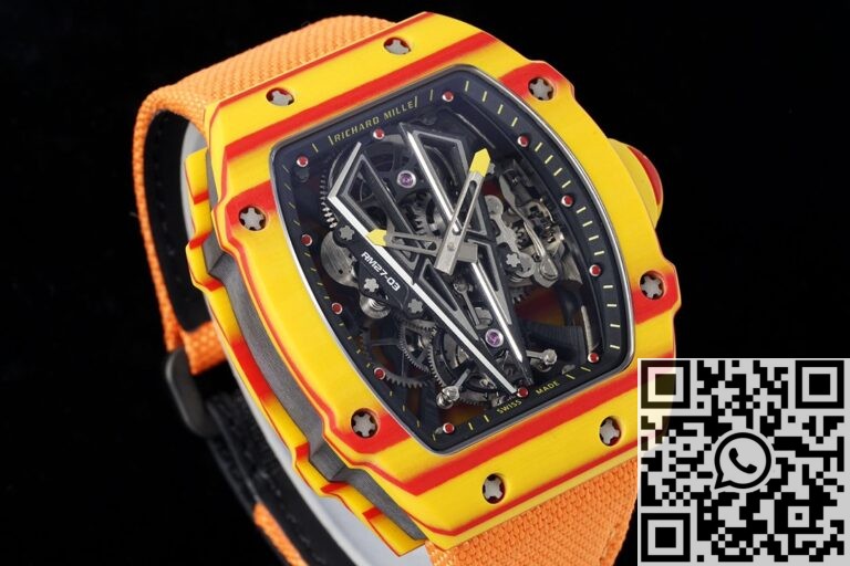 RM Factory Replica Richard Mille RM27-03 Tourbillon Orange Nylon Strap