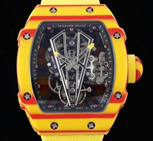 RM Factory Replica Richard Mille RM27-03 Tourbillon Yellow Nylon Strap