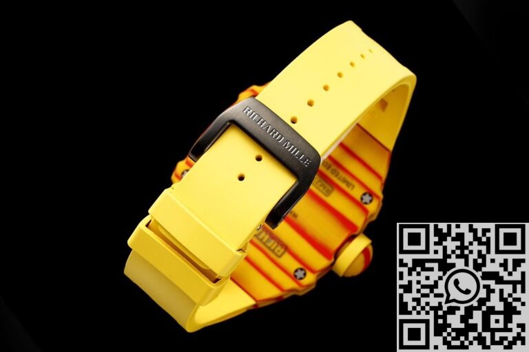 RM Factory Fake Richard Mille RM27-03 Tourbillon Yellow Rubber Strap Watch