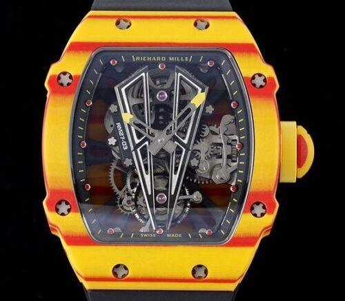 RM Factory Fake Richard Mille RM27-03 Tourbillon Black Rubber Strap Watches