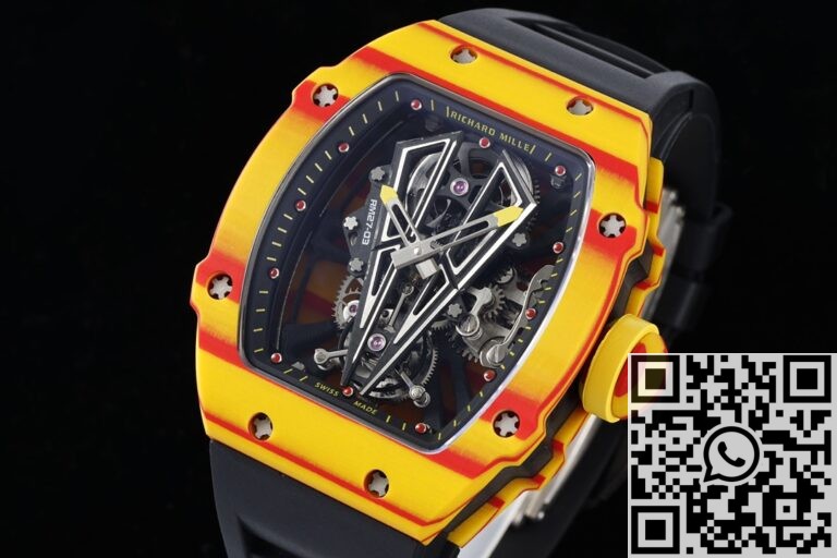 RM Factory Fake Richard Mille RM27-03 Tourbillon Black Rubber Strap Watches