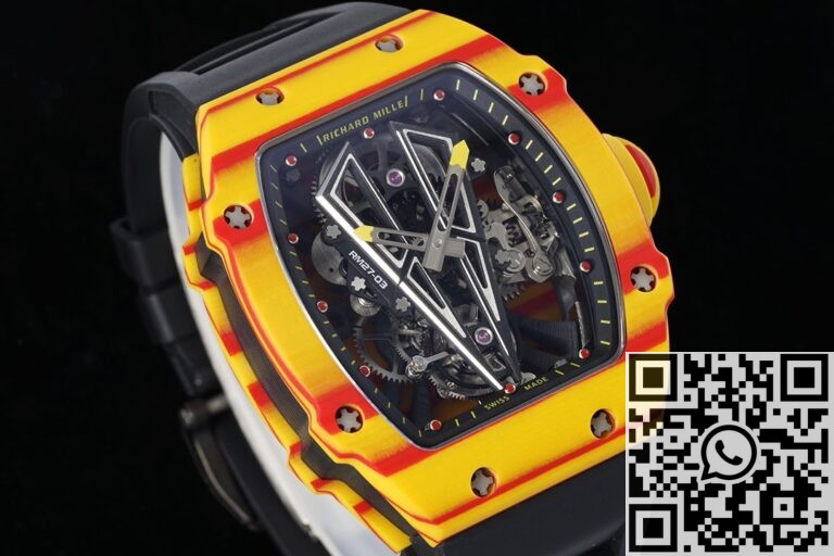 RM Factory Fake Richard Mille RM27-03 Tourbillon Black Rubber Strap Watches