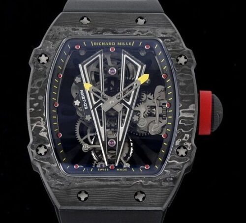 RM Factory Fake Richard Mille RM27-03 Tourbillon Black Carbon Fiber