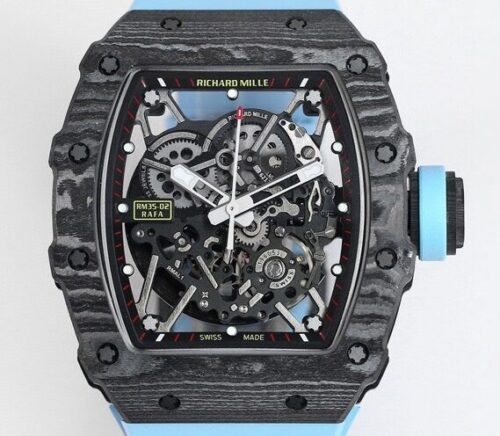 BBR Factory Fake Richard Mille RM35-02 Blue Strap Watches