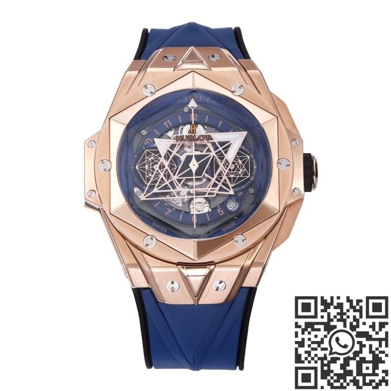 BBF Factory Replica Hublot Big Bang Sang Bleu II 418.OX.5108.RX.MXM20 18K King Gold Blue Dial