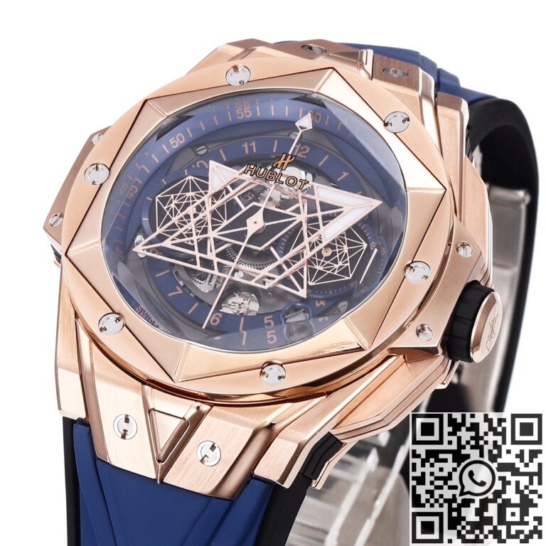 BBF Factory Replica Hublot Big Bang Sang Bleu II 418.OX.5108.RX.MXM20 18K King Gold Blue Dial