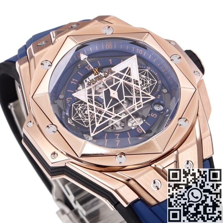 BBF Factory Replica Hublot Big Bang Sang Bleu II 418.OX.5108.RX.MXM20 18K King Gold Blue Dial