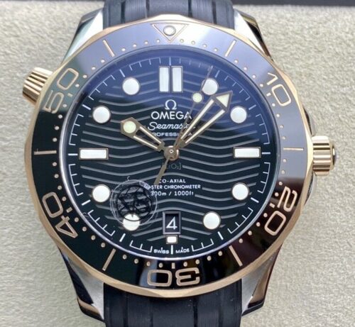 VS. Factory Fake Omega Seamaster Diver 300M 210.22.42.20.01.002 Rose Gold Watch