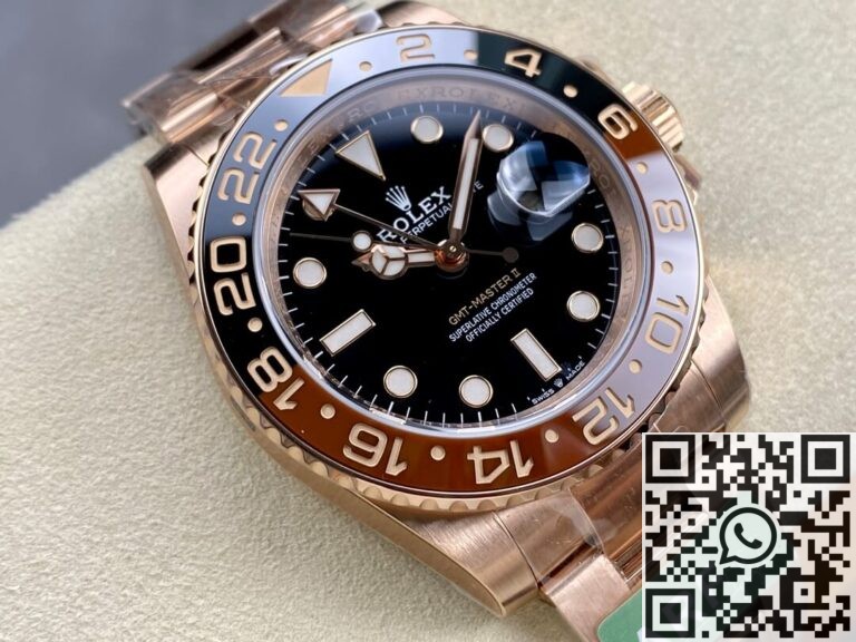 ARF Factory Rolex GMT Master II M126715CHNR-0001 Rose Gold Watch Replica